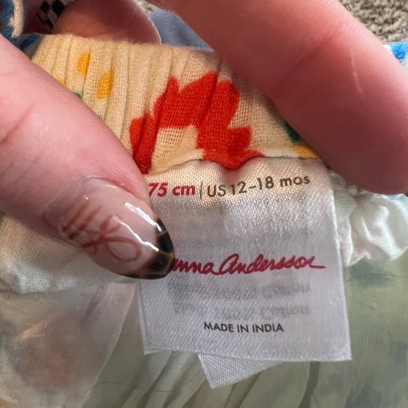NWOT Hanna andersson baby muslin daisy chair print color romper bubble 12-18 mos - Picture 5 of 5